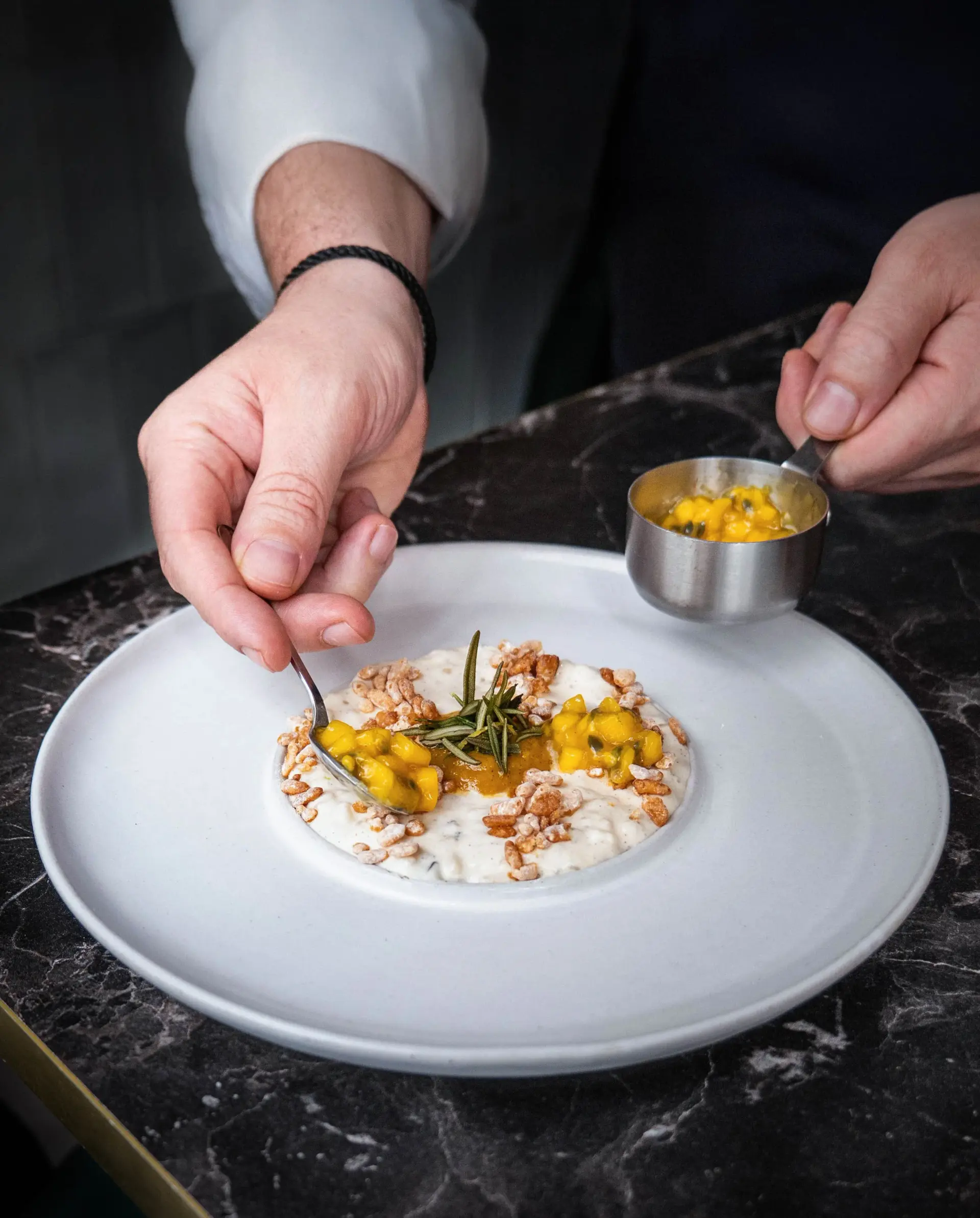 Shooting culinaire NESSIA — détail d'une assiette gastronomique