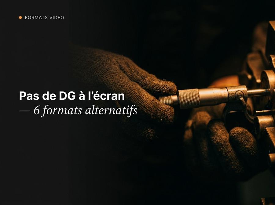 6 formats vidéo alternatifs quand le dirigeant refuse d'être filmé